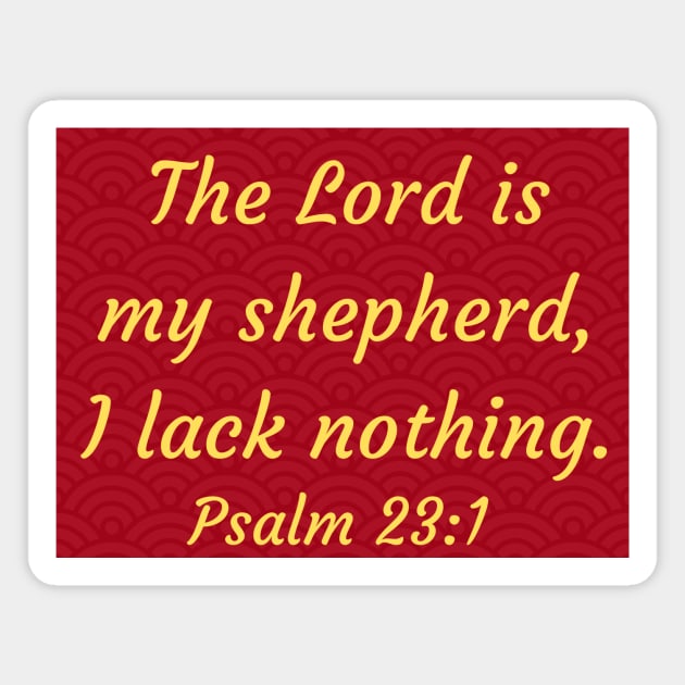 Bible Verse Psalm 23:1 Magnet by Prayingwarrior